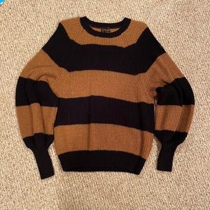 WHO WHAT WEAR STRIPED SWEATER